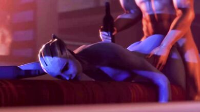 'Liara T'soni is taken advantage of at a wild party'