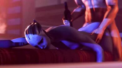 'Liara T'soni is taken advantage of at a wild party'