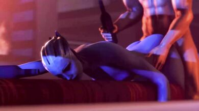 'Liara T'soni is taken advantage of at a wild party'