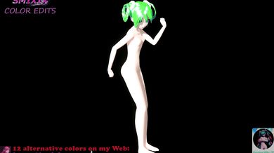 "Naughty Nights with Virtual Idol: Hatsune Miku's Dirty Dance in Green Lighting"