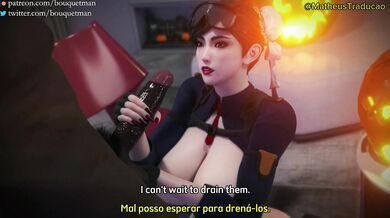 "Chun Li gives a Halloween 'Treat' to her favorite student - Bouquetman!"