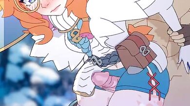 "Massive Breasts and Curvy Thighs: A Hentai Adventure with Aurora"