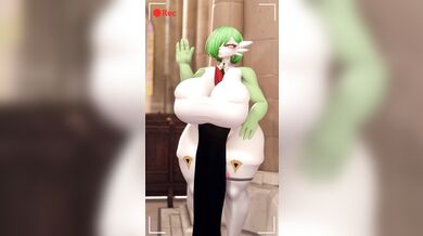 '"Beautiful Futa Guardian Tames Giant Monster and Show Her Huge Penis"