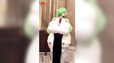 '"Beautiful Futa Guardian Tames Giant Monster and Show Her Huge Penis"