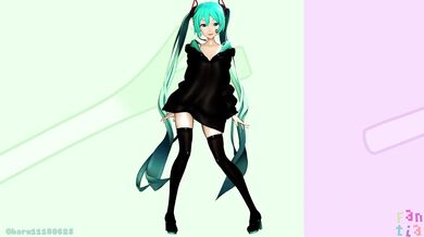 'Hatsune Miku, a digital idol, seduces her spectral lover in a steamy dance ritual'