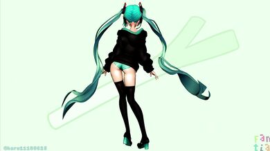 'Hatsune Miku, a digital idol, seduces her spectral lover in a steamy dance ritual'