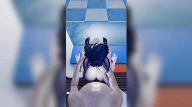 "A Hentai Romp with Ahri and Her Doggy from Behind"