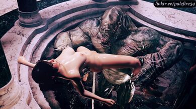 "Tomb Raider: Lara Croft's Monstrous Cum Inside Adventure"