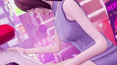 'One-eyed Futa Mika and her partner Officer Makoto Niijima get down and dirty with each other, and then invite their friend to join in on the fun.'