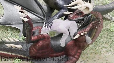 Two dragons take on Tigerman, destroying him in a fiery passionate way. -Raven555