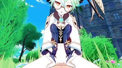 "Chris takes Sweet Genshin on a wild ride as she milks his cock with her cowgirl position!"