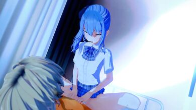 'Hentai Suisei Hololive: Hoshimachi's Double Suck Session with Shisui!'