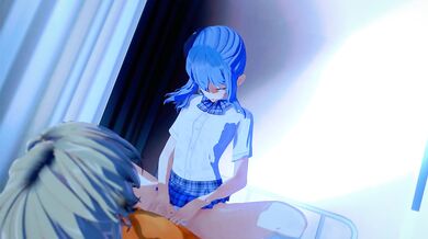 'Hentai Suisei Hololive: Hoshimachi's Double Suck Session with Shisui!'