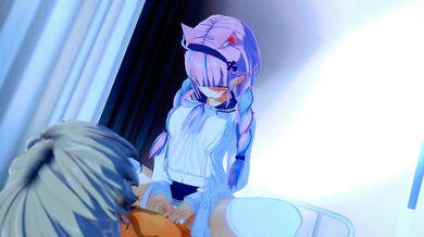 Minato and Aqua, in a Hololive sex scene.