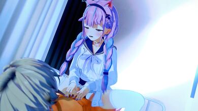 Minato and Aqua, in a Hololive sex scene.