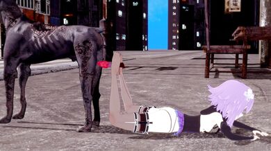 "Neptune's Sexy Tail: A Foot Job with a Ferocious Dog!"