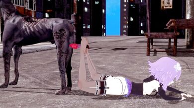 "Neptune's Sexy Tail: A Foot Job with a Ferocious Dog!"