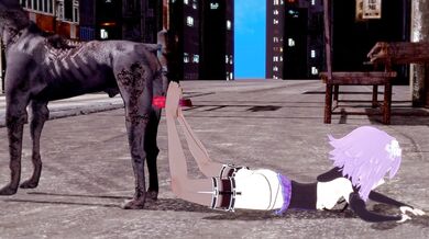 "Neptune's Sexy Tail: A Foot Job with a Ferocious Dog!"