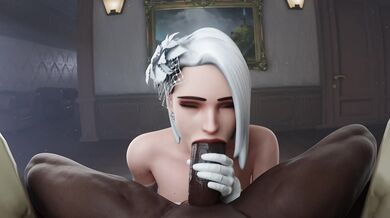 'Ashe's Wedding Bonus - Blowjob Blacked 3D HD'