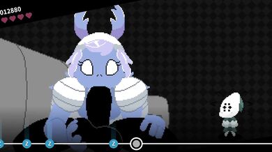 Rewritten: "In the dark depths of the court, the ogre prince seduces his beautiful captive."