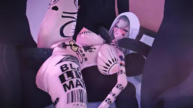 'Tattooed Women Take Turns Fucking the Nylon Koi in Aponia Gangbang'