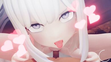 The two lovers, Tsukiyuki and Miyako, find themselves in an erotic situation with the mysterious siresire.