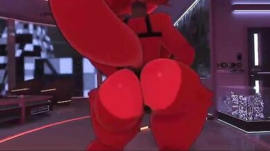 "Busty Futanari Dancer Twerks on Stage"