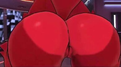 "Busty Futanari Dancer Twerks on Stage"