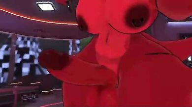 "Busty Futanari Dancer Twerks on Stage"