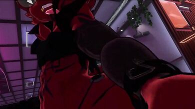 'Bouncy breasts and sexy thighs swaying to the beat, the Femboy and foxy dancer groove to their own tune with unbridled passion.'