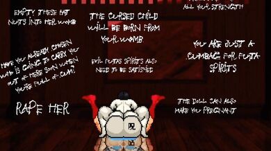 'SmuttyFairyGirl's Futanari Fertility Goddess Noroko Enjoys Giant Balls in a Pre-sex Scene Animation'