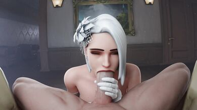 'Honeymoon Blowjob for Ashe! 3D White Wedding Afternoon Delight.'