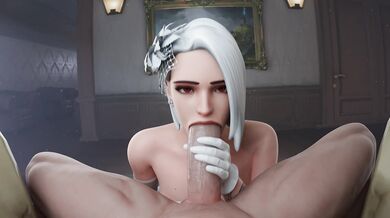 'Honeymoon Blowjob for Ashe! 3D White Wedding Afternoon Delight.'