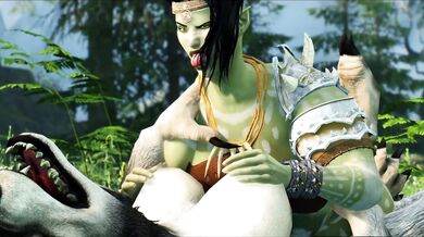 "The Orc and the Futa Werewolf: An Erotic Tale of Bestiality and Interspecies Romance"