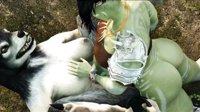 "The Orc and the Futa Werewolf: An Erotic Tale of Bestiality and Interspecies Romance"