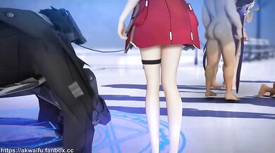 'Busty Train Conductor Takes Control of Passengers' Pleasure on the Rails'