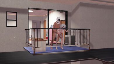 "The Doggy Chloe and the Balcony Standing Hentai"