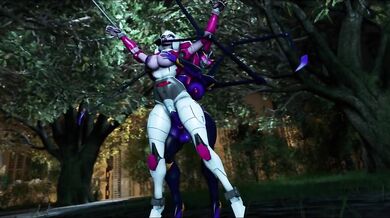 Sarah finds herself in a sticky situation when she gets caught between two futa lovers.