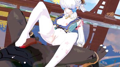 "Gentleman Loves to Dress up White Lingerie and Suck on Her Toes"