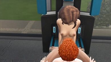 "Mature women workout naked in the gym locker room for a steamy encounter."