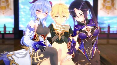 "Innocence and Lust: Ganyu & Mona's Erotic Adventure"