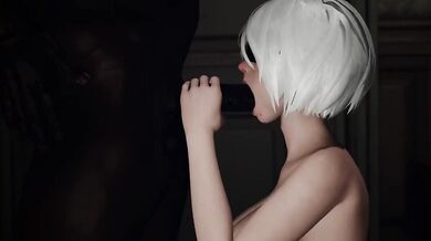 '2B Tries a Big Black Cock [JPBtos]'