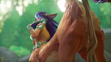 'Unleashing the Beast Within: Lillia and her Favorite Stick'