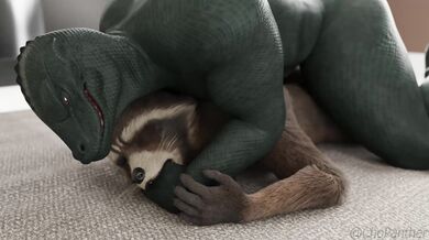 'A Miniature Raccoon is Fucked by a Scaly Monster Created by [ChoPanther] Animations!'