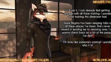 'Roxy and the Wolf get fucked by a lustful Lion in a Club.'