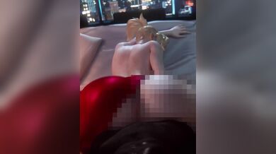 "Hentai Sexual Intercourse with a Beautiful Blonde Lady, Blacked and Censored"