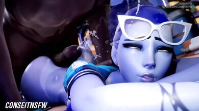 "Overwatch Tries to Protect Her Beach from a Ferocious Onslaught of Cocks"