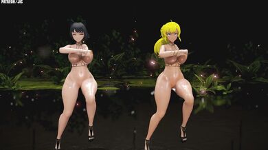 'RWBY: Blake and Yang Dancing to "Anaconda"'