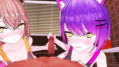 "Three's Company: Towa and Rurudo Get Boned by Katana2071"