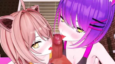 "Three's Company: Towa and Rurudo Get Boned by Katana2071"